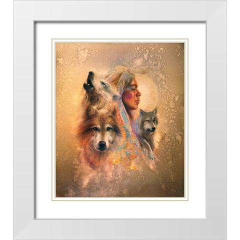 Unity White Modern Wood Framed Art Print with Double Matting by Lund, Denton