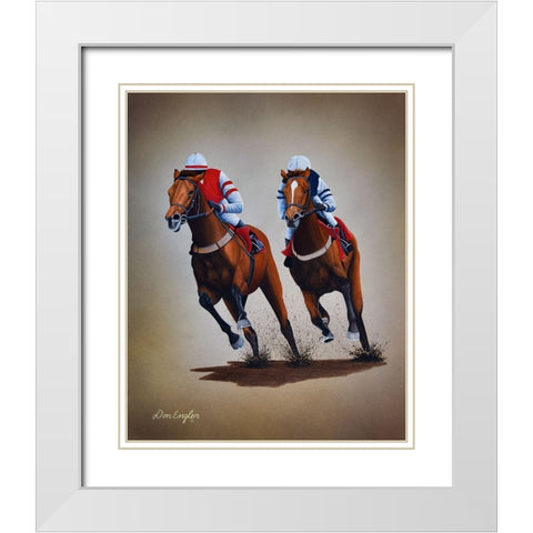 Heading for Home White Modern Wood Framed Art Print with Double Matting by Engler, Don