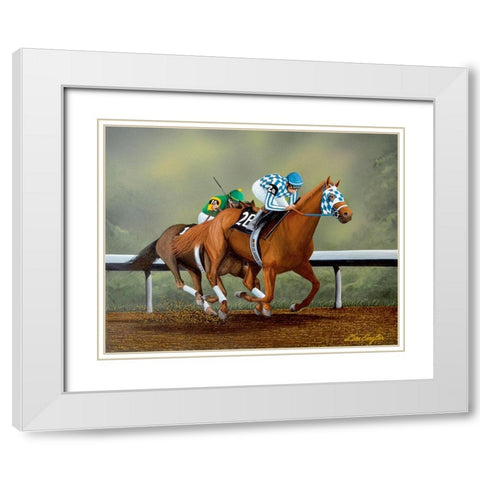 Let Him Go White Modern Wood Framed Art Print with Double Matting by Engler, Don