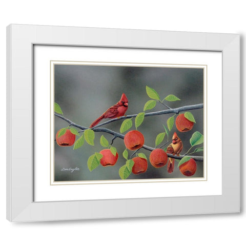 Symphony in Red White Modern Wood Framed Art Print with Double Matting by Engler, Don