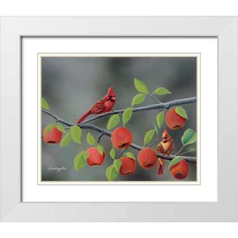 Symphony in Red White Modern Wood Framed Art Print with Double Matting by Engler, Don
