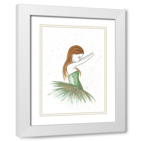 007b White Modern Wood Framed Art Print with Double Matting by Steel, Emma