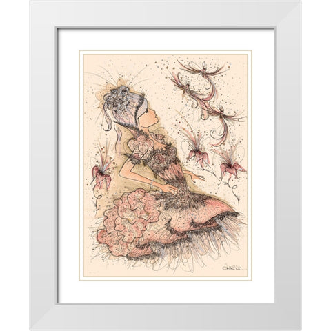 ES015 White Modern Wood Framed Art Print with Double Matting by Steel, Emma