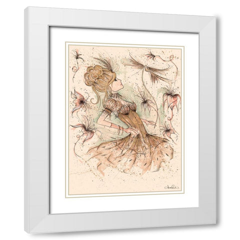 ES016 White Modern Wood Framed Art Print with Double Matting by Steel, Emma