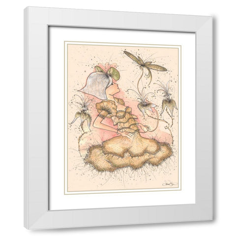 ES017 White Modern Wood Framed Art Print with Double Matting by Steel, Emma