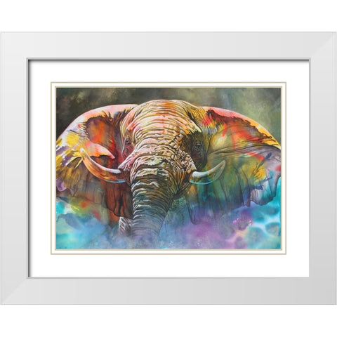 Back Off Large White Modern Wood Framed Art Print with Double Matting by Stevenson, Graeme