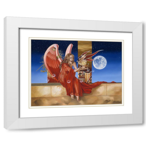 Divine Surprise White Modern Wood Framed Art Print with Double Matting by Stevenson, Graeme