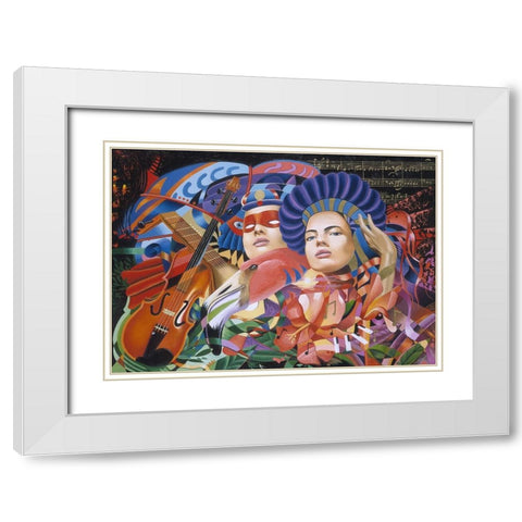 Is That You Mozart White Modern Wood Framed Art Print with Double Matting by Stevenson, Graeme