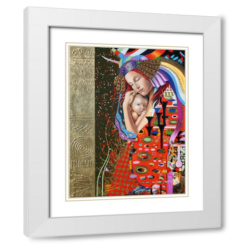 Kylies Love White Modern Wood Framed Art Print with Double Matting by Stevenson, Graeme