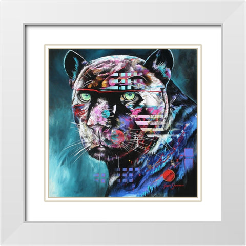 The Black Night White Modern Wood Framed Art Print with Double Matting by Stevenson, Graeme
