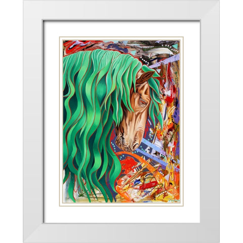 The Emerald King White Modern Wood Framed Art Print with Double Matting by Stevenson, Graeme