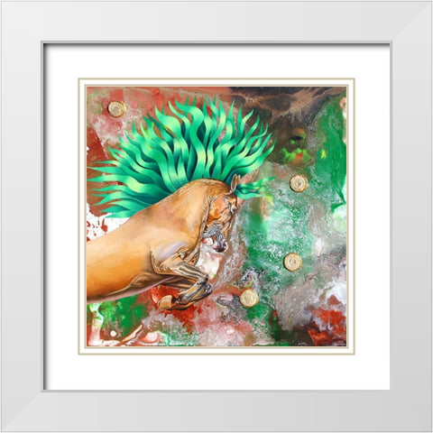 The Emerald Prince White Modern Wood Framed Art Print with Double Matting by Stevenson, Graeme