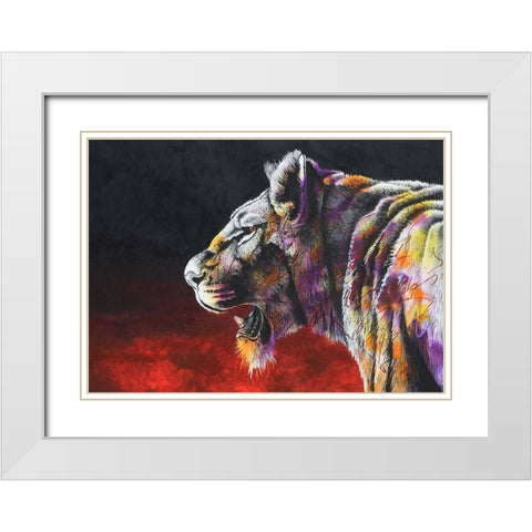 The Hunt White Modern Wood Framed Art Print with Double Matting by Stevenson, Graeme