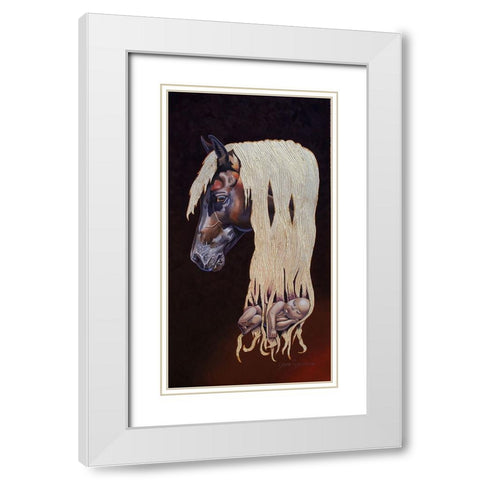 Watching Over Me White Modern Wood Framed Art Print with Double Matting by Stevenson, Graeme