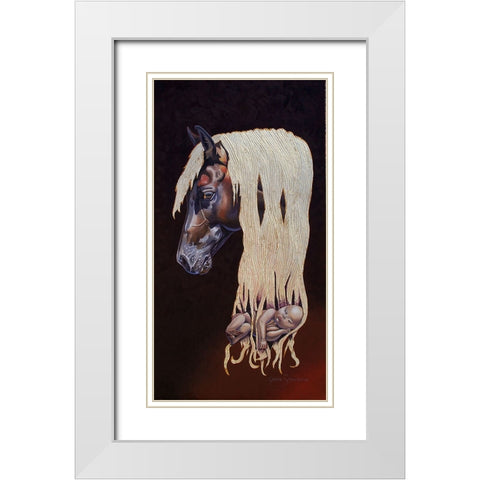 Watching Over Me White Modern Wood Framed Art Print with Double Matting by Stevenson, Graeme
