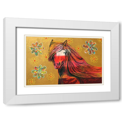 Wildfire White Modern Wood Framed Art Print with Double Matting by Stevenson, Graeme
