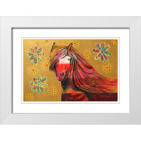 Wildfire White Modern Wood Framed Art Print with Double Matting by Stevenson, Graeme