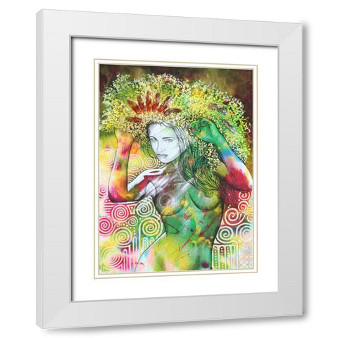 Frolic On The Green White Modern Wood Framed Art Print with Double Matting by Stevenson, Graeme