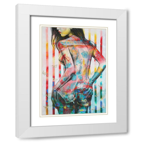 I Dare You White Modern Wood Framed Art Print with Double Matting by Stevenson, Graeme