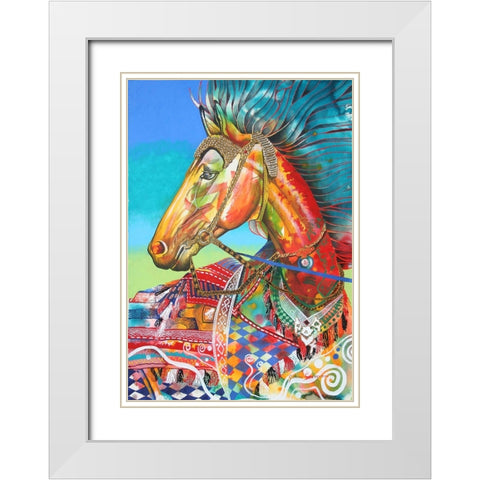 The Desert King White Modern Wood Framed Art Print with Double Matting by Stevenson, Graeme