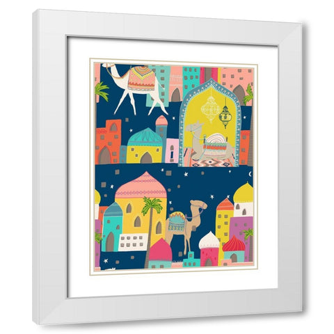 Whos Got The Hump White Modern Wood Framed Art Print with Double Matting by HUE and MI and Sangita