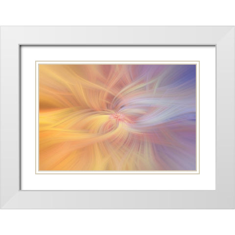 Mystery of Colors Art of Harmony White Modern Wood Framed Art Print with Double Matting by Jenny Rainbow Fine Art