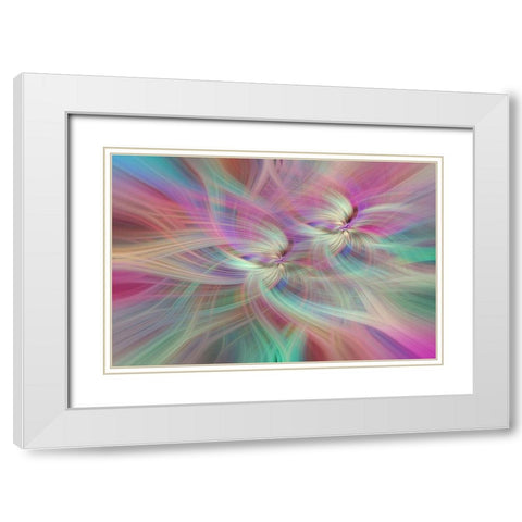 Mystery of Colors Double Rainbow Luck White Modern Wood Framed Art Print with Double Matting by Jenny Rainbow Fine Art