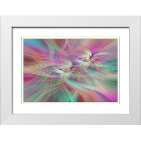 Mystery of Colors Double Rainbow Luck White Modern Wood Framed Art Print with Double Matting by Jenny Rainbow Fine Art