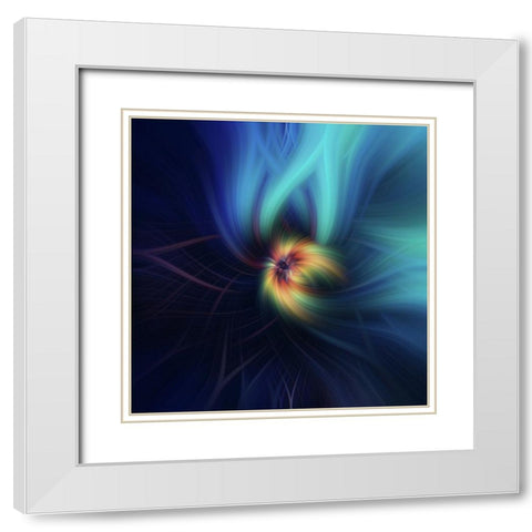Mystery of Colors Education White Modern Wood Framed Art Print with Double Matting by Jenny Rainbow Fine Art