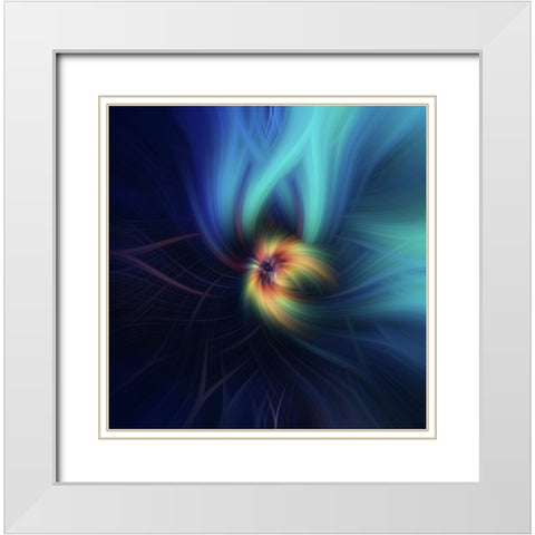 Mystery of Colors Education White Modern Wood Framed Art Print with Double Matting by Jenny Rainbow Fine Art