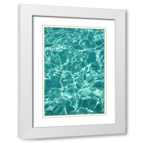 Water Meditation 1 White Modern Wood Framed Art Print with Double Matting by Jenny Rainbow Fine Art