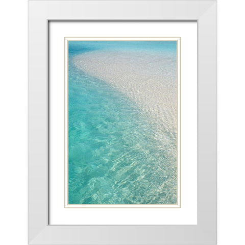 Water Meditation White Modern Wood Framed Art Print with Double Matting by Jenny Rainbow Fine Art