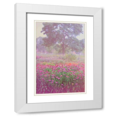 Monet Spring White Modern Wood Framed Art Print with Double Matting by Jenny Rainbow Fine Art