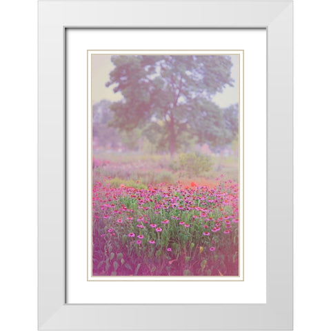 Monet Spring White Modern Wood Framed Art Print with Double Matting by Jenny Rainbow Fine Art