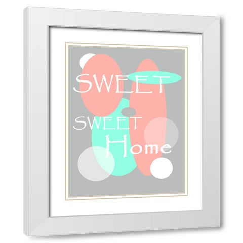 Digital Art Sweet Sweet Home White Modern Wood Framed Art Print with Double Matting by Jenny Rainbow Fine Art