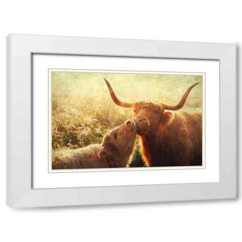 Mammy Love White Modern Wood Framed Art Print with Double Matting by Jenny Rainbow Fine Art