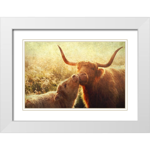 Mammy Love White Modern Wood Framed Art Print with Double Matting by Jenny Rainbow Fine Art