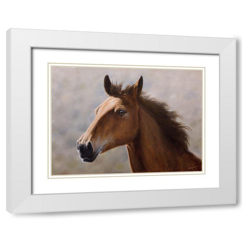 H010 White Modern Wood Framed Art Print with Double Matting by Silver, John