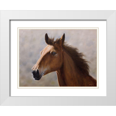H010 White Modern Wood Framed Art Print with Double Matting by Silver, John