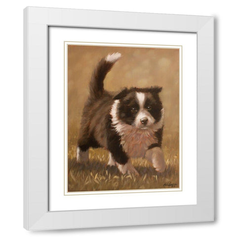 317 White Modern Wood Framed Art Print with Double Matting by Silver, John