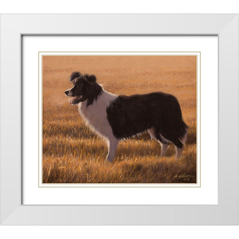 334 White Modern Wood Framed Art Print with Double Matting by Silver, John