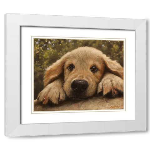 337 White Modern Wood Framed Art Print with Double Matting by Silver, John