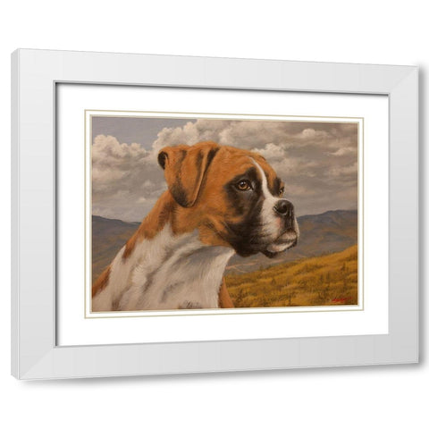 344 White Modern Wood Framed Art Print with Double Matting by Silver, John