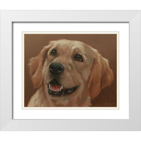 473a White Modern Wood Framed Art Print with Double Matting by Silver, John