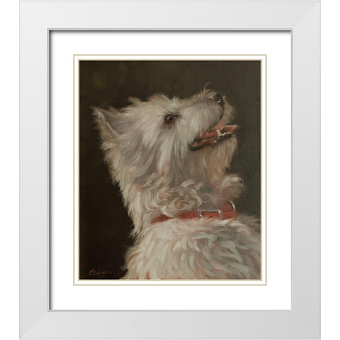 513a White Modern Wood Framed Art Print with Double Matting by Silver, John