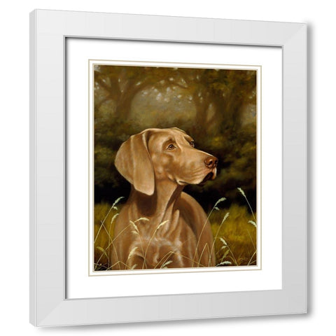 Js110-A White Modern Wood Framed Art Print with Double Matting by Silver, John