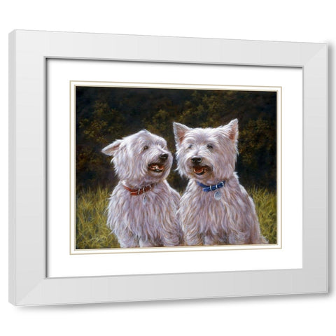 Js120-C White Modern Wood Framed Art Print with Double Matting by Silver, John