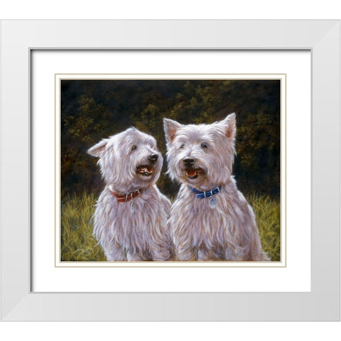 Js120-C White Modern Wood Framed Art Print with Double Matting by Silver, John