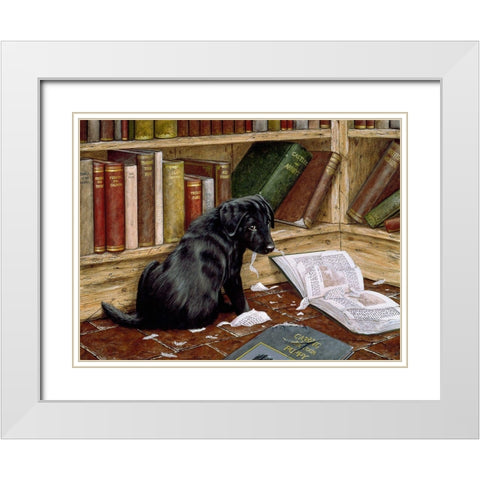 Js7-B White Modern Wood Framed Art Print with Double Matting by Silver, John