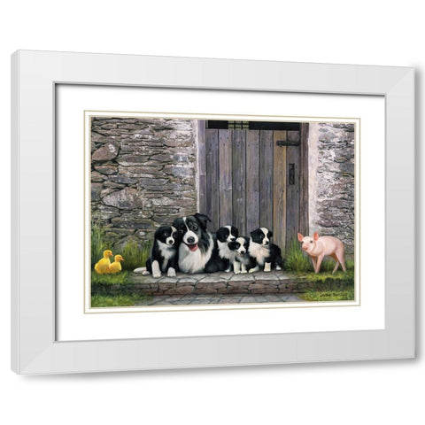Farm Animal Stable White Modern Wood Framed Art Print with Double Matting by Zaccheo, John